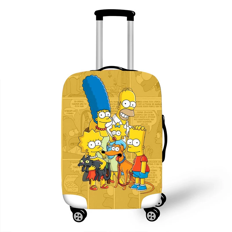 Защитный чехол для багажа, чехол для эластичного чемодана 18-32 дюймов, защитные чехлы, чехлы Xl, аксессуары для путешествий, Симпсоны 1 - Цвет: Z1
