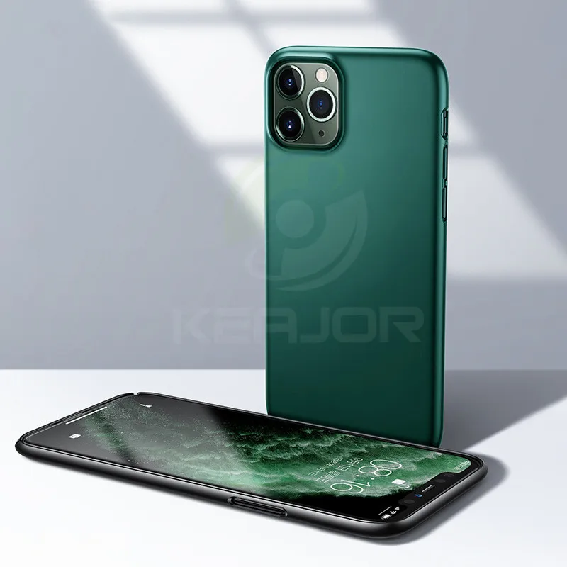 Матовый чехол для телефона Iphone 11 Pro Max Мягкий ТПУ силиконовый бампер Fundas зеленая