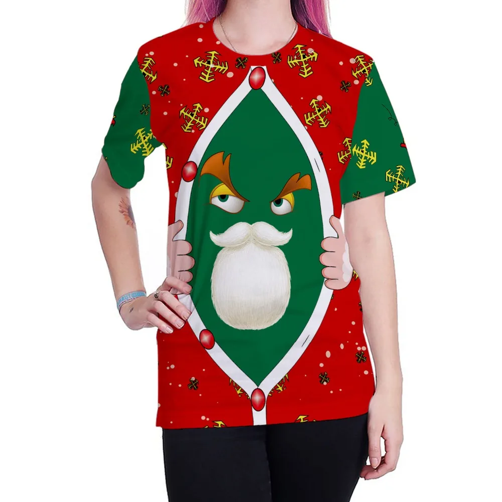 Mayata Merry christmas женские 3D футболки Топ женские сексуальные женские футболки Плюс Размер Топы рождественские подарки рубашка harajuku