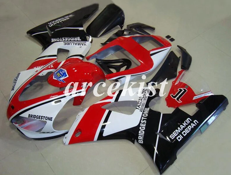 4 подарки ABS полный обтекатель комплект подходит для YAMAHA YZF-R1 1998 1999 YZF R1 98 99 YZF1000 на заказ красный белый - Цвет: red black
