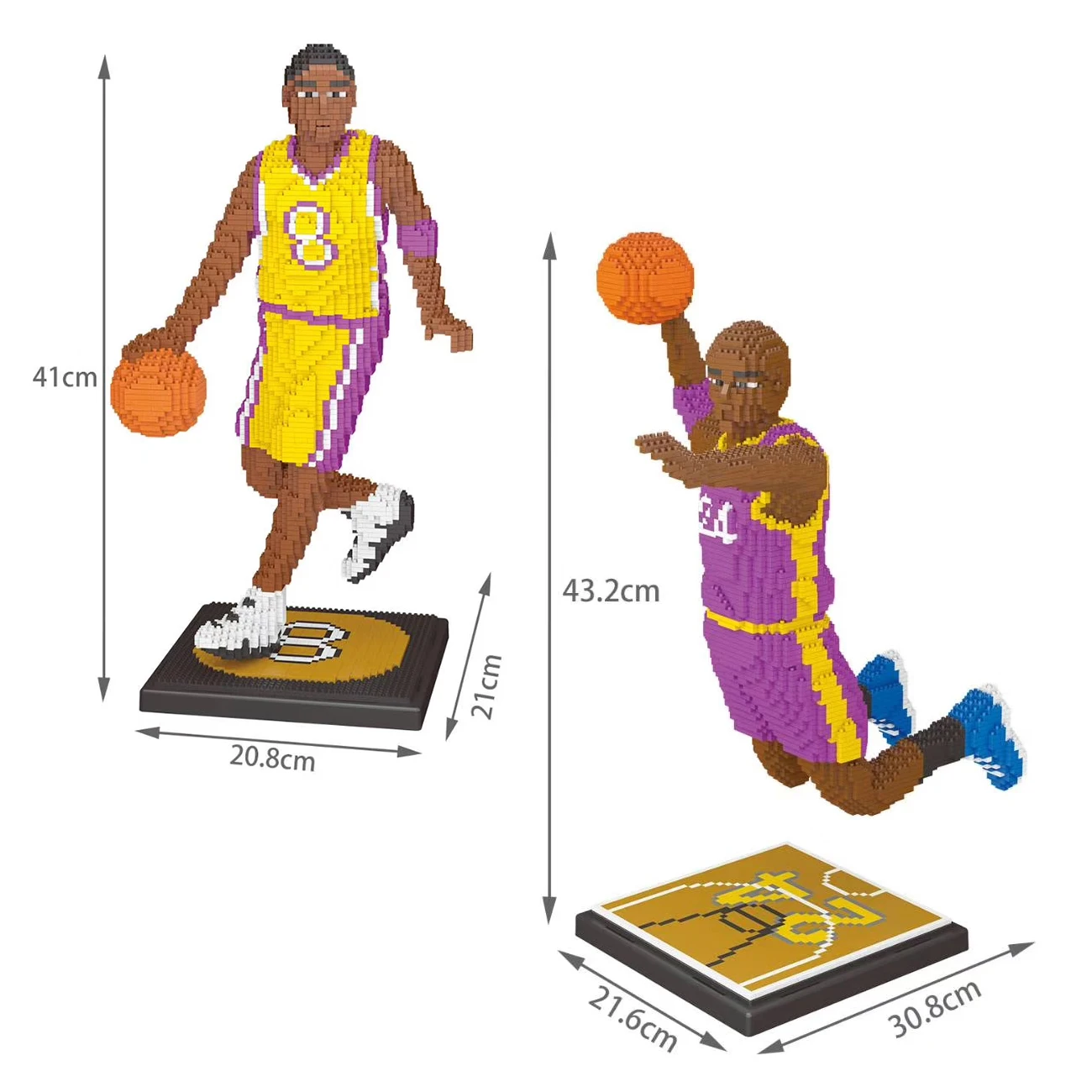 Микро алмазные блоки для баскетбола спортсменов cobi Kobe 24 Black Mamba строительные