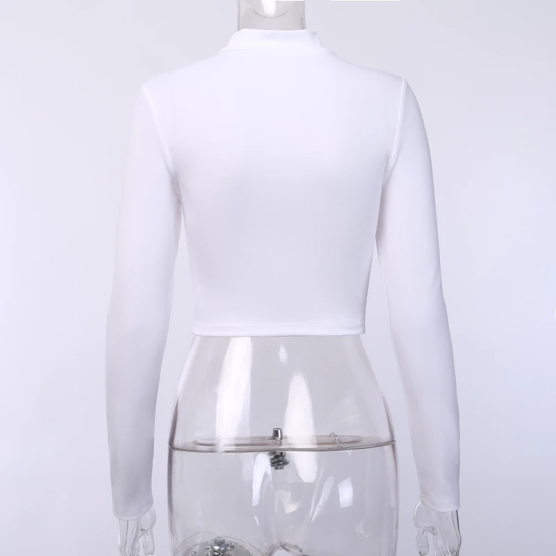 InstaHot/белые открытые футболки в китайском стиле облегающие сексуальные готические панк с длинными рукавами осенние женские винтажный обрезанный Топы