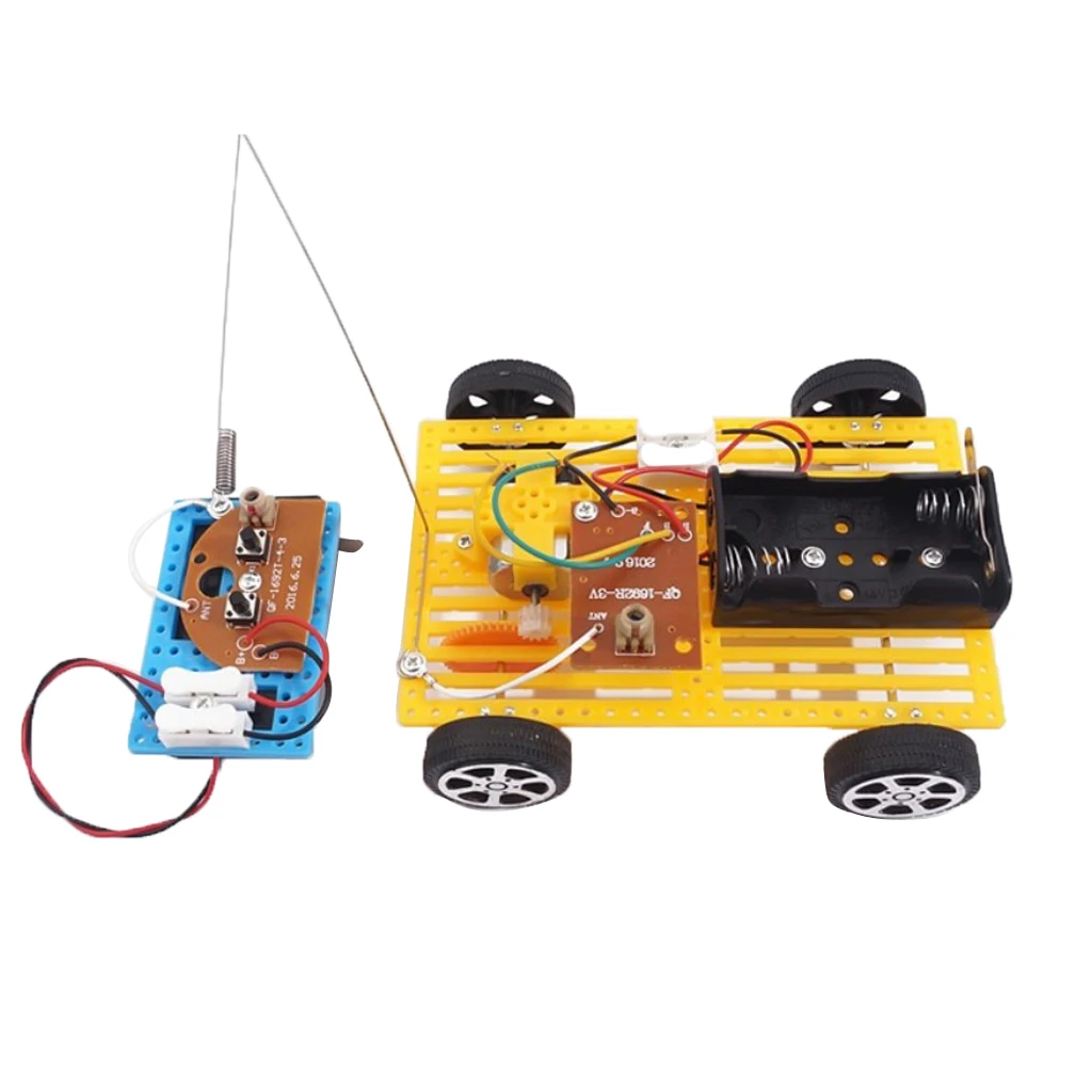 Battery Power Physics Experiment Remote Control Principle Physics Circuit Car Model Motor Engine Working Handcraft