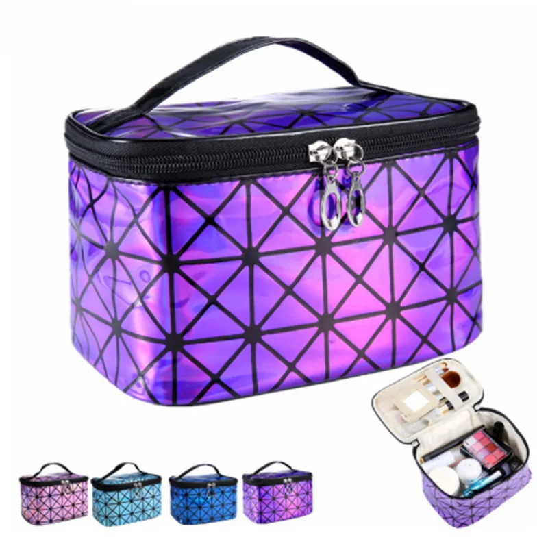 Fashion Travel beauty makeup bags 3D laser design water-proof cosmetics bags bathroom organizer woman use portable washing up travel bag