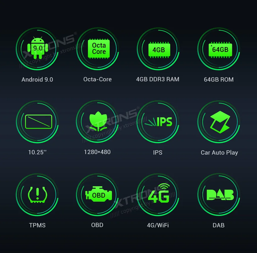 10,2" Android 9,0 Pie OS два Din Автомобильный мультимедийный двойной Din автомобильный навигатор gps 2 Din автомагнитола с функцией воспроизведения автомобиля Поддержка