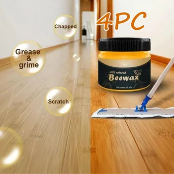

4PCS Wood Seasoning Beewax Complete Solution Furniture Care Cleaning Wood Seasoning Beeswax Furniture Cleaning Products Tools