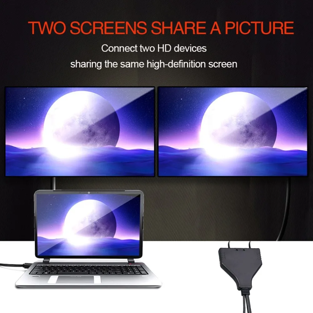Премиум 4K HDMI 2,0 кабель сплиттер адаптер конвертер 1 в 2 Выход HDMI штекер 2 HDMI Женский UHD портативный HDMI кабель сплиттер