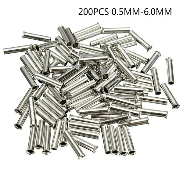200 шт. Олова покрытием Медь Материал неизолированные клеммы 0.5mm2 6.0mm2 обжимной