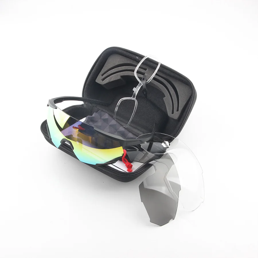 black frame Y L Новинка, спортивные поляризованные очки Racetrtap Sutro, велосипедные очки, мужские и женские велосипедные очки, UV400, велосипедные солнцезащитные очки с 3 линзами - Цвет: black frame Y L