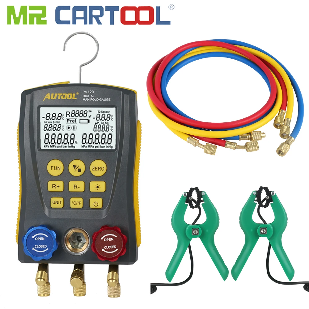 AUTOOL Измеритель температуры и давления для вакуумного кондиционера|Тестеры