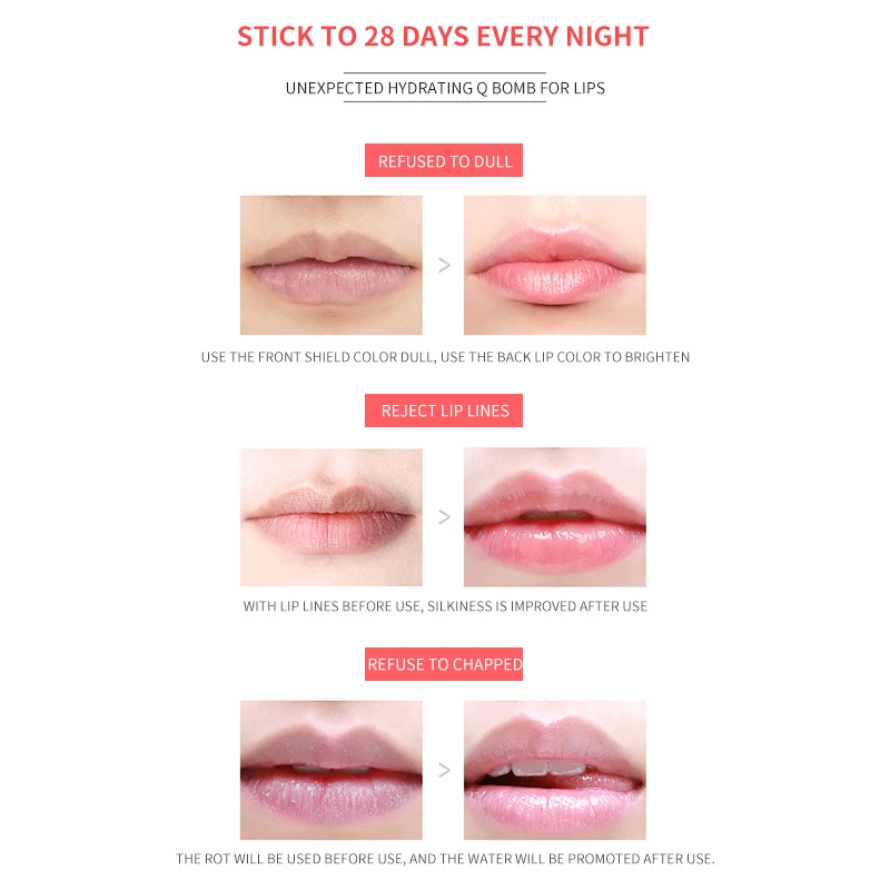 Rose Lip Masks Moisturizing Dry Lips Smooth Lip Lines Brighten Lip Tone Anti-Drying Exfoliating Lip Nourishing Cream Lips Care