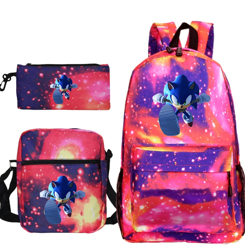 Sonic зубная щётка Mochilas героя из мультфильма для мальчиков и девочек, школьные рюкзаки, сумки для путешествий Bolsa Escolar с Crossbody сумка пеналы для ручек - Цвет: 8