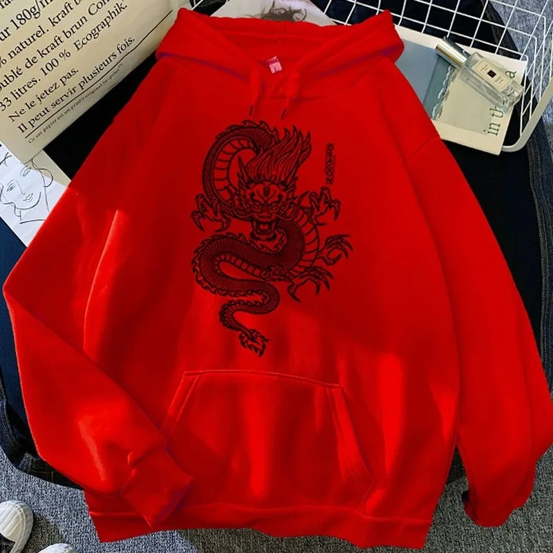 

ZOGAA 2021 New Hoodie Personality Dragon Pattern Long-Sleeved Hoodie Cotton Casual Sports Streetwear With Pockets Loose Top
