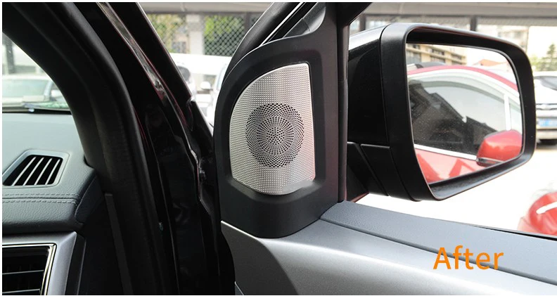 2pc steel Door Speaker Audio Ring Cover for Ford Ranger Everest 2015-2019 2pc steel Door Speaker Audio Ring Cover for Ford Ranger Everest 2015-2019