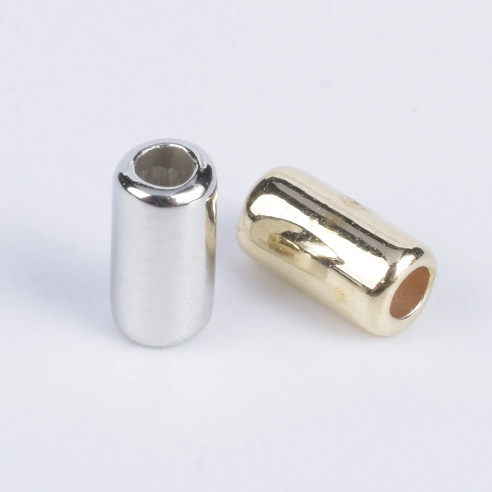 

200Pcs/Lot CCB Cylindrical Loose Beads Necklace Bracelet Findings DIY Accessories Spacer Tube Beads For Jewelry Making Supplies