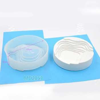 

2020 New 4Pcs Terrace Landscape Resin Silicone Mold Terrace Ashtray Storage Tray Mold Kit