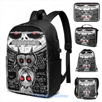 

Funny Graphic print Ben Drowned CreepyPasta USB Charge Backpack men School bags Women bag Travel laptop bag