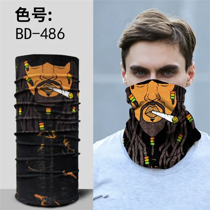 BD486 Scarf Мужской шарф, бандана для езды на Хэллоуин, женский платок, лыжная маска с черепом, маска на половину лица, шарф-призрак, шарф на шею, шарфы для походов, волшебный шарф, Вечерние Маски - Цвет: BD486 Scarf
