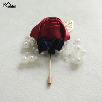 

Wedding Corsage Pin Women Brooch Flowers Silk Rose Groom Boutonniere Buttonhole Corsage Wedding Planner Mariage Accessories