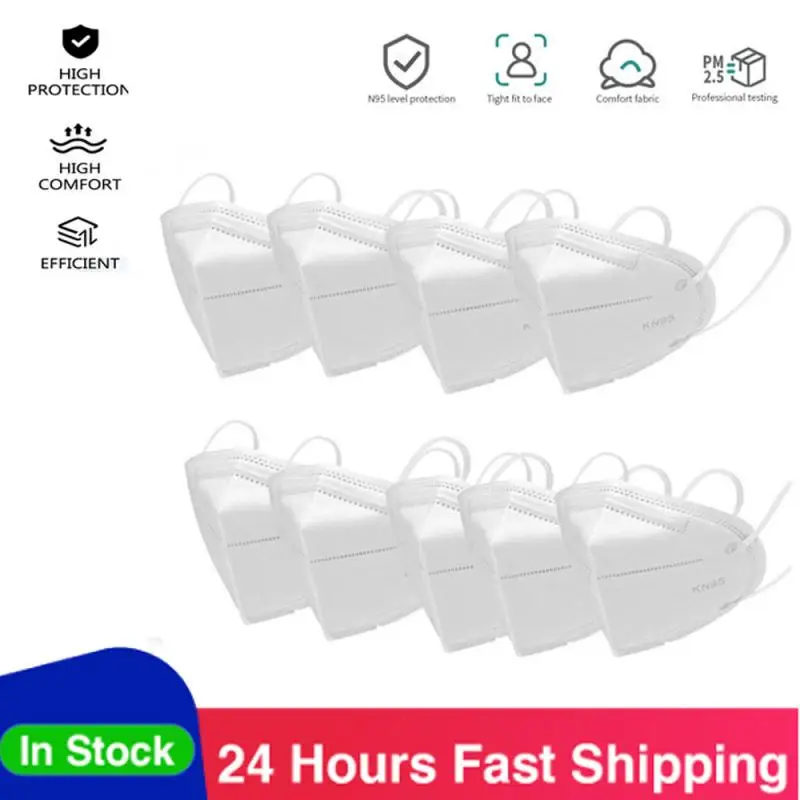 

100/200pcs KN95 Masks Dustproof Mouth Mask 6-Layer Anti-fog Earloops Masks 95% Filtration N95 Mask Feature As KF94 Ffp3