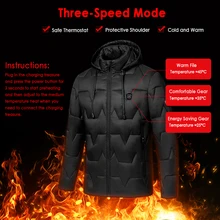 Мужская и женская куртка с подогревом, USB Инфракрасный нагревательный жилет, зимняя гибкая электрическая теплая одежда, жилет для рыбалки, походов