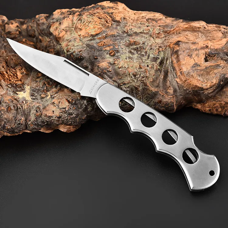Портативный нож складной походный тактический складной для кармана с кольцом инструменты для охоты Edc из нержавеющей стали выживания настоящий