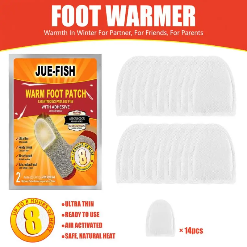 14pcs Disposable Foot Warmer Value Pack Self heating Cold proof Warming