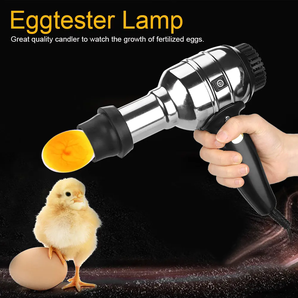 Egg Light Candler Led Tester Cool Incubator Bright Poultry Hatching Lamp Tool 