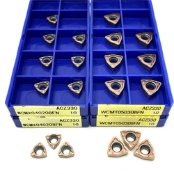 WCMX030208 WCMX040208 WCMT050308 WCMT06T308 WCMT080412 AZC330 U Drill Carbide Insert Metal Lathe Tool CNC Milling Turning Tool