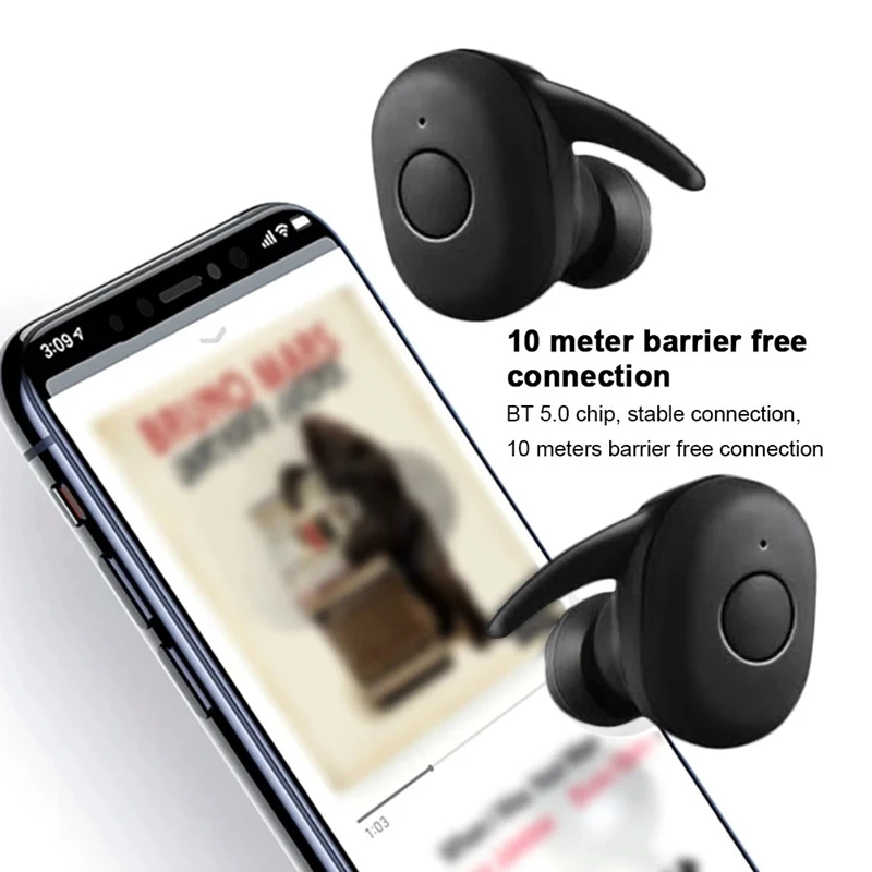 DT 1 TWS Wireless Headphones Mini Smart Bluetooth 5 0 In Ear Headset With Mic Pick Up Automatic Pairing Handsfree Earbuds