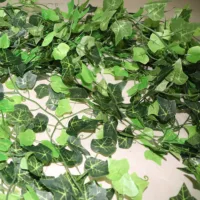 100pcs Leaf 1 piece 2.4M Home Decor Artificial Ivy Leaf Garland Plants Vine Fake Foliage Flowers Creeper Green Ivy Wreath 5