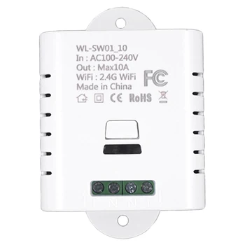 

Wifi Smart Switch Relay 10A Tuya Smart Life App Wireless Remote Control Works with Alexa Ifttt Google Home Mini