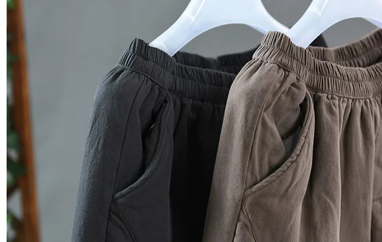 Max LuLu зимние корейские модные женские теплые уличные женские эластичные свободные шаровары Повседневные плотные негабаритные хлопковые брюки