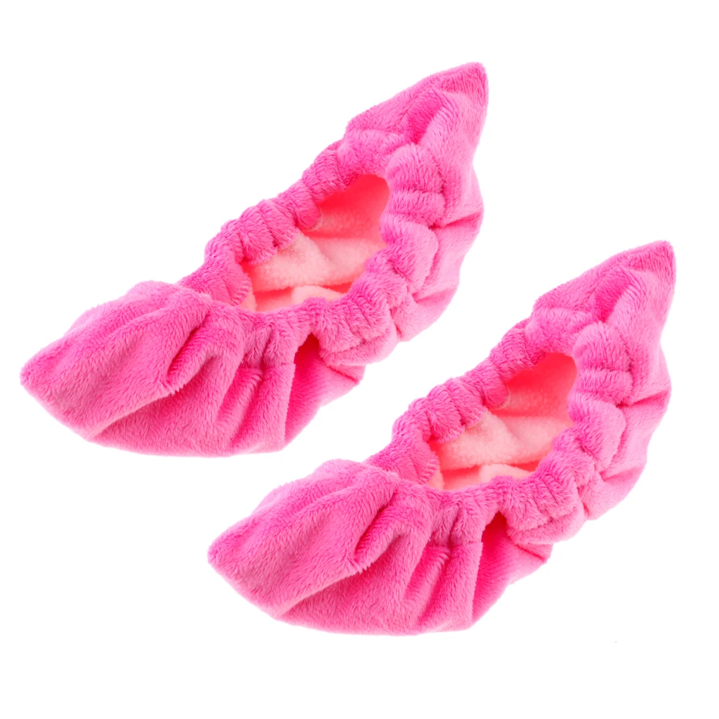  Ice Hockey Figure Skate Terry Blade Covers Soakers Guards Cleaner Pink 