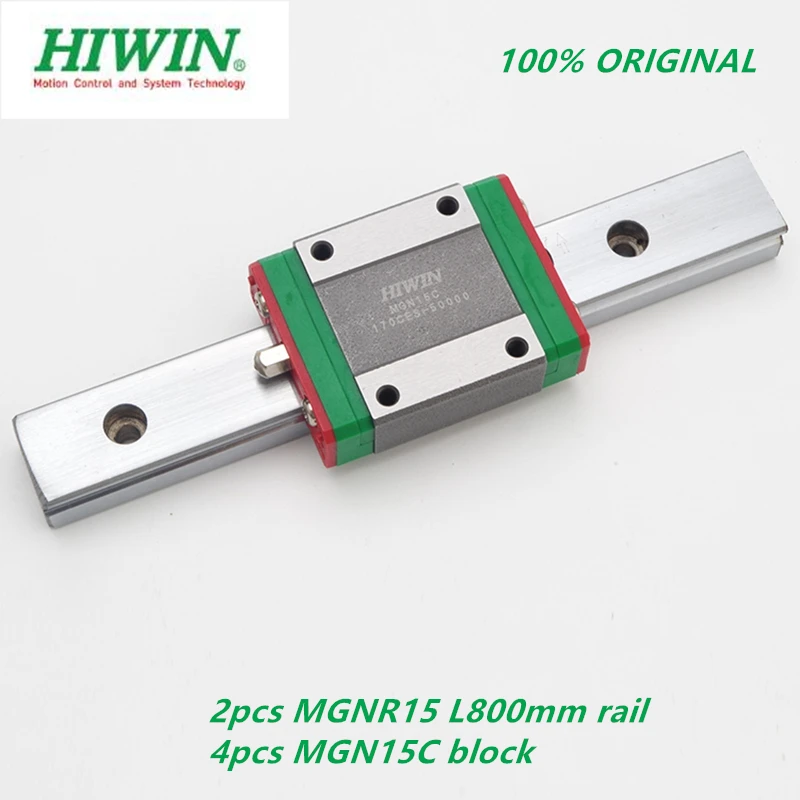 4 шт. HIWIN MGN15C линейный блок каретки с 2 шт. MGNR15 L800mm линейный рельс 3d принтер ЧПУ