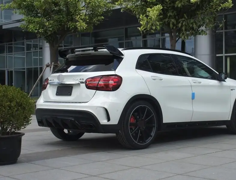 Для X156 GLA200 спойлер- Mercedes-Benz GLA250 GLA45 gla260спойлер ABS пластик Материал заднее крыло автомобиля Цвет задний спойлер