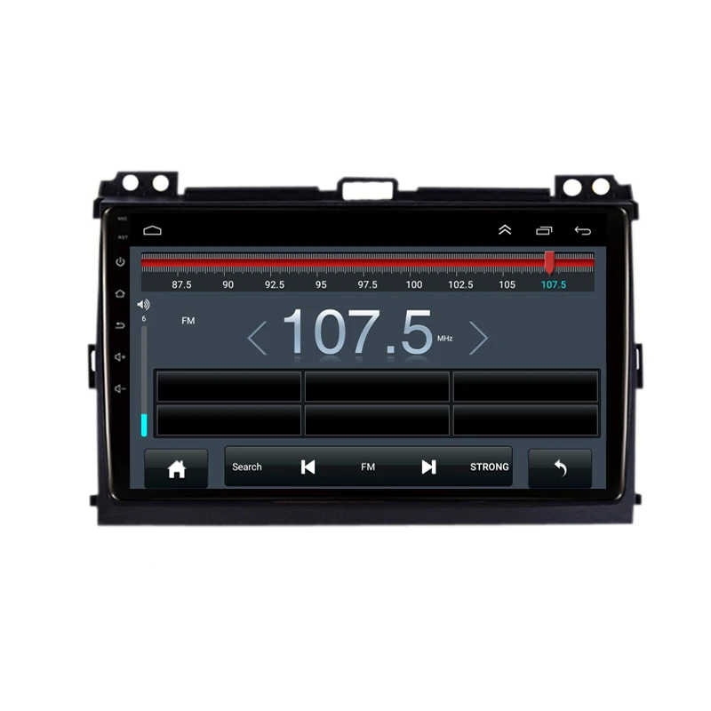 Top 9" 2.5D IPS Android 9.1 Car DVD Multimedia Player GPS For Toyota Prado 120 Land Cruiser 2004-2009 radio DSP Estereo navigation 17