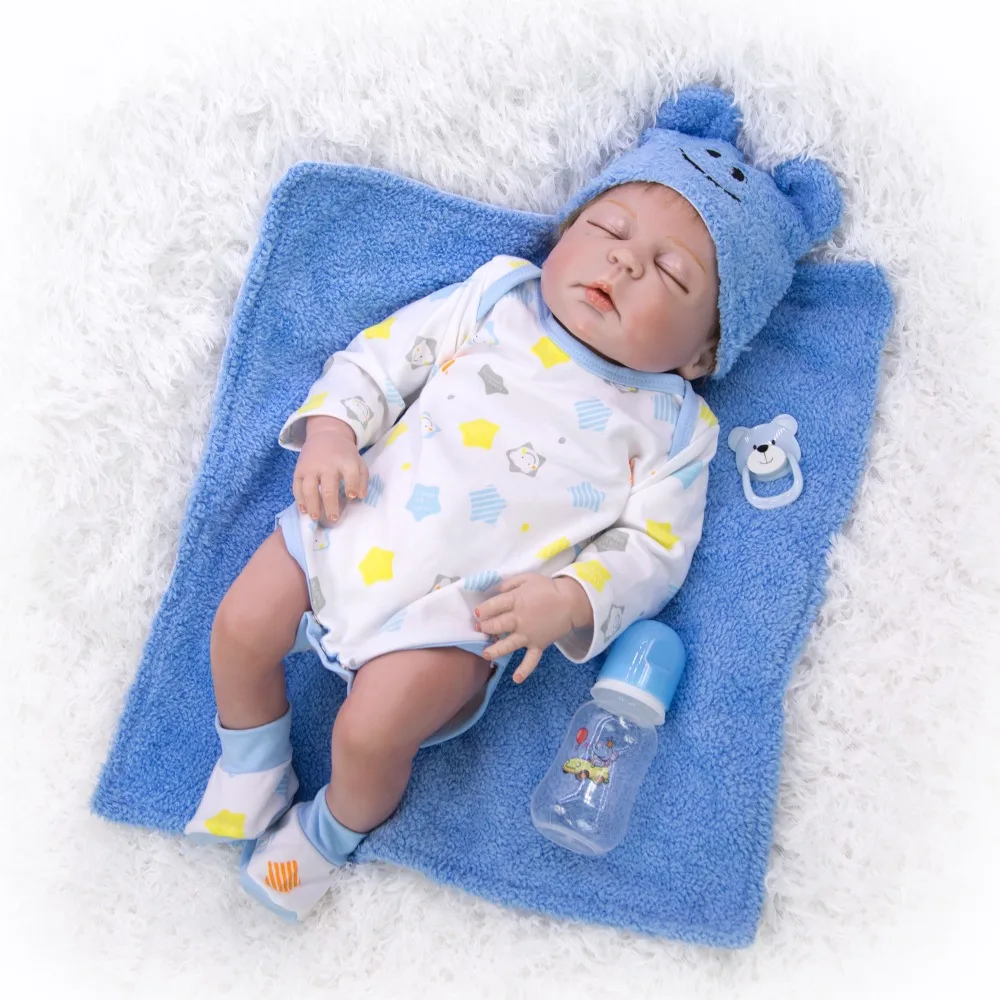 Полный Силиконовый reborn baby dolls 2" 56 см Реалистичная кукла малыш для мальчика мягкая BJD bebes reborn Детская кукла подарок
