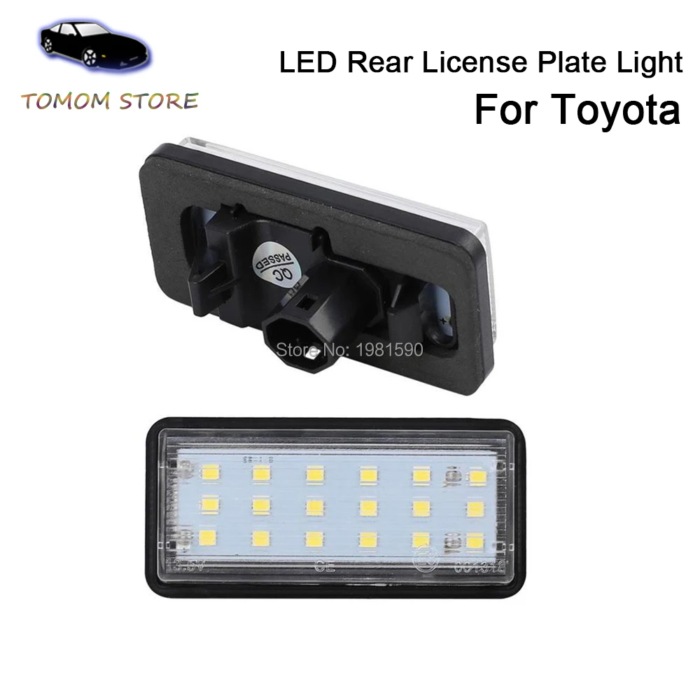 

2x LED rear license plate lights for Toyota J100 Land Cruiser Cygnus 100 series Cruisers J200 J120 Land Cruiser Prado Mark X