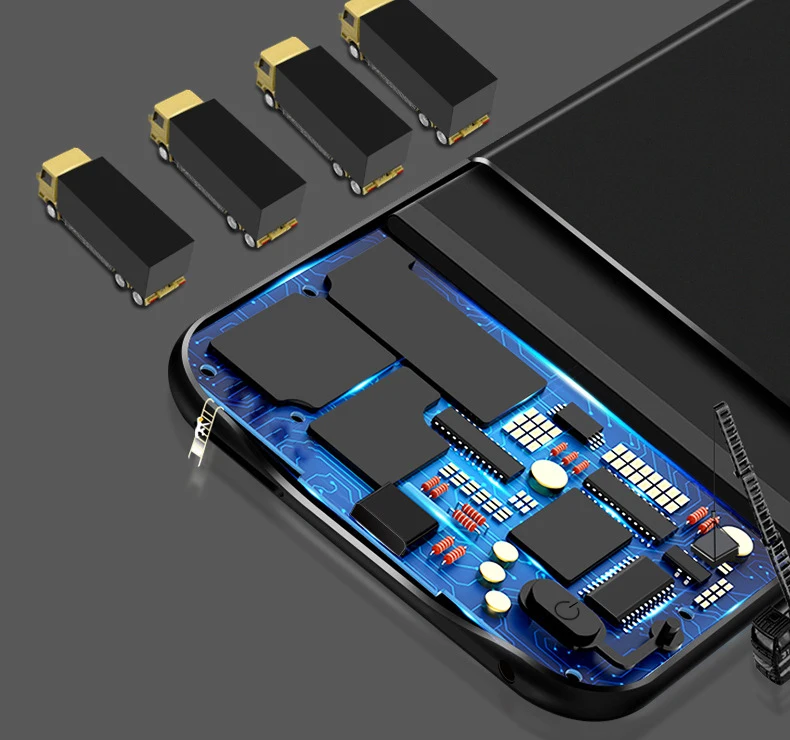 Для huawei Y9 Honor 8X зарядное устройство чехол внешний Силиконовый противоударный Аккумулятор Чехол для huawei Y7 Pro power Bank чехол