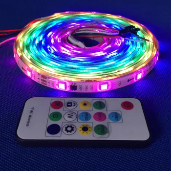 

5M DC12V WS2811 IC SMD5050 LED Strip 30LEDs/M WS2811 IC Pixel Lights With Full Dream Color with RF Remote Controller