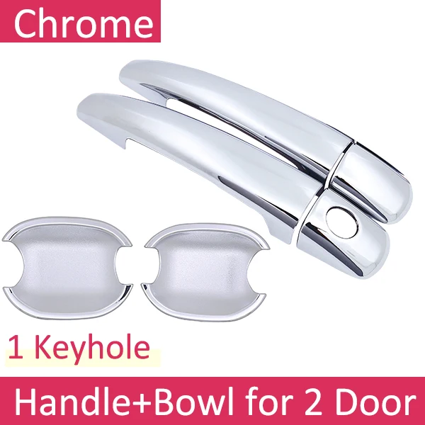 Handle Bowl 2 Door Хромированная Автомобильная дверная ручка для peugeot 308 sw cc RCZ 2008~ 2013, комплект отделки, внешние аксессуары, автомобильные наклейки 2009 2010 2011 2012 - Название цвета: Handle Bowl 2 Door