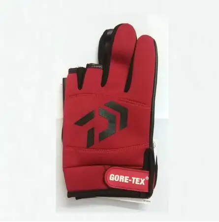 DW Red 3 Cut Мужские перчатки для рыбалки на открытом воздухе, Нескользящие, для рыбалки, велоспорта, защитные перчатки с тремя пальцами, для спорта на открытом воздухе, половина пальцев, снаряжение - Цвет: DW Red 3 Cut