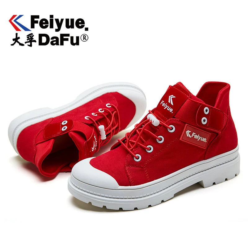 Feiyue 8302 новинка, холст обувь ботинки martin оригинальная женская обувь вулканизированные Кеды сапоги Для женщин 4 цвета тренд Нескользящие домашние тапочки