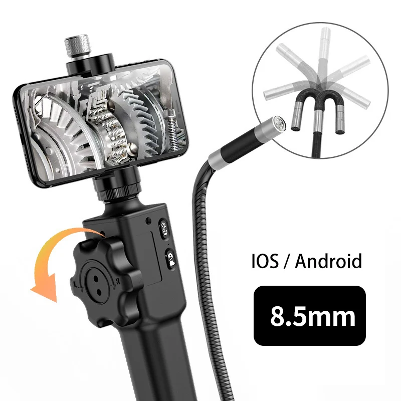 Multifunctional Steering Endoscope USB Articulating Borescope Photo Taking & Video Recording Pipe Camera With 1m Snakelike Tube cctv camera for house Surveillance Items