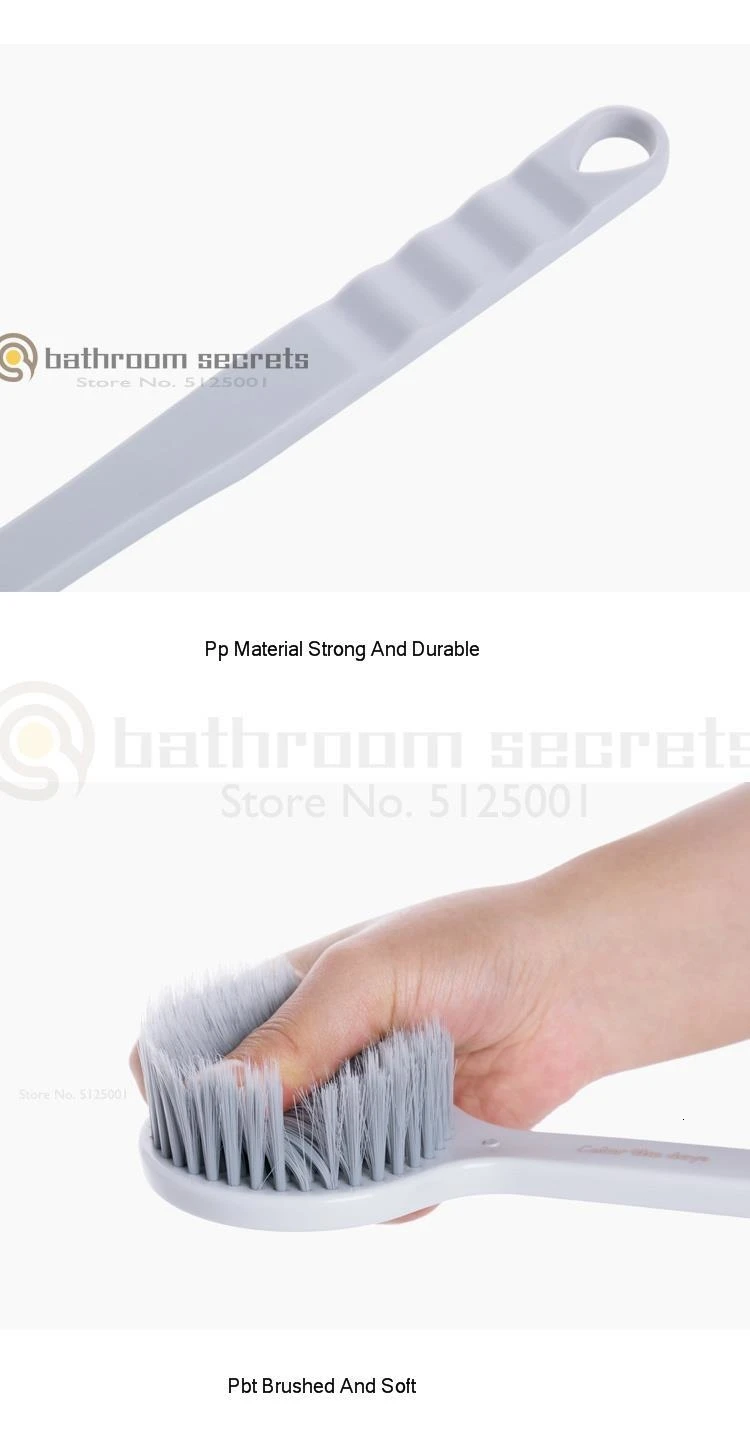 Japanese Filament Long Handle Soft Hair Bath Brush Rubbing Back Brush Adult Bath Rubbing Mud Back Rubbing Bath Brush