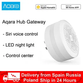 

Original Aqara Hub Gateway With Led RGB Night Light Smart Remote Control Wireless Wifi Zigbee Work For Apple Homekit Mi Home App