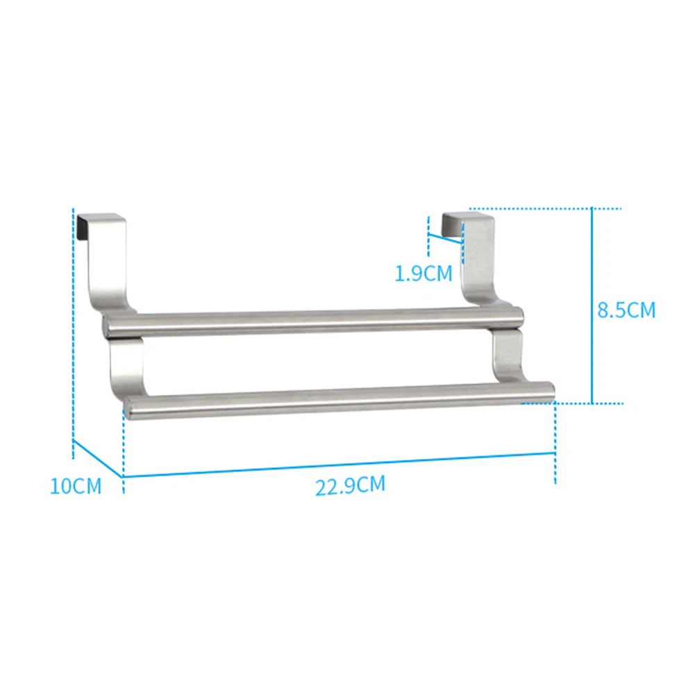 Аксессуары для Полотенца стеллаж для выставки товаров Нержавеющая сталь нержавеющие Кухня Ванная комната двойной бары крючок Тип шкаф для хранения домашних вешалка, полки