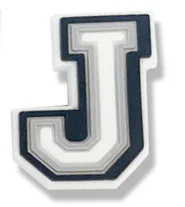 Single Letter 1Pcs Black White Alphabe Shoe charms Button Accessories Shoe DIY Decoration Wristband Kids X-mas Gift  Croc Jibz J