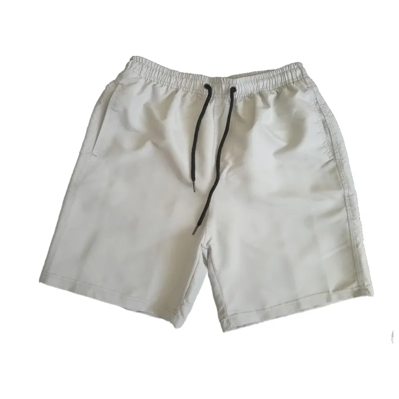 gray Men's Swimming Trunks Swimwear For Male Beach Board Shorts Swimsuits Quick Dry Solid Running Sports Swim Pants Running Shorts - Цвет: gray